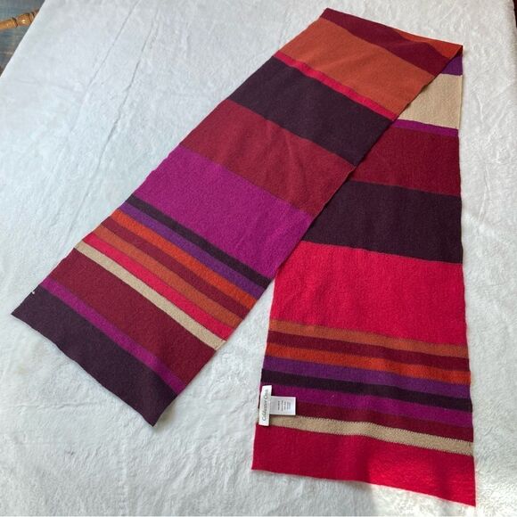 Coldwater Creek 100% Wool Color Block Scarf - Picture 1 of 7